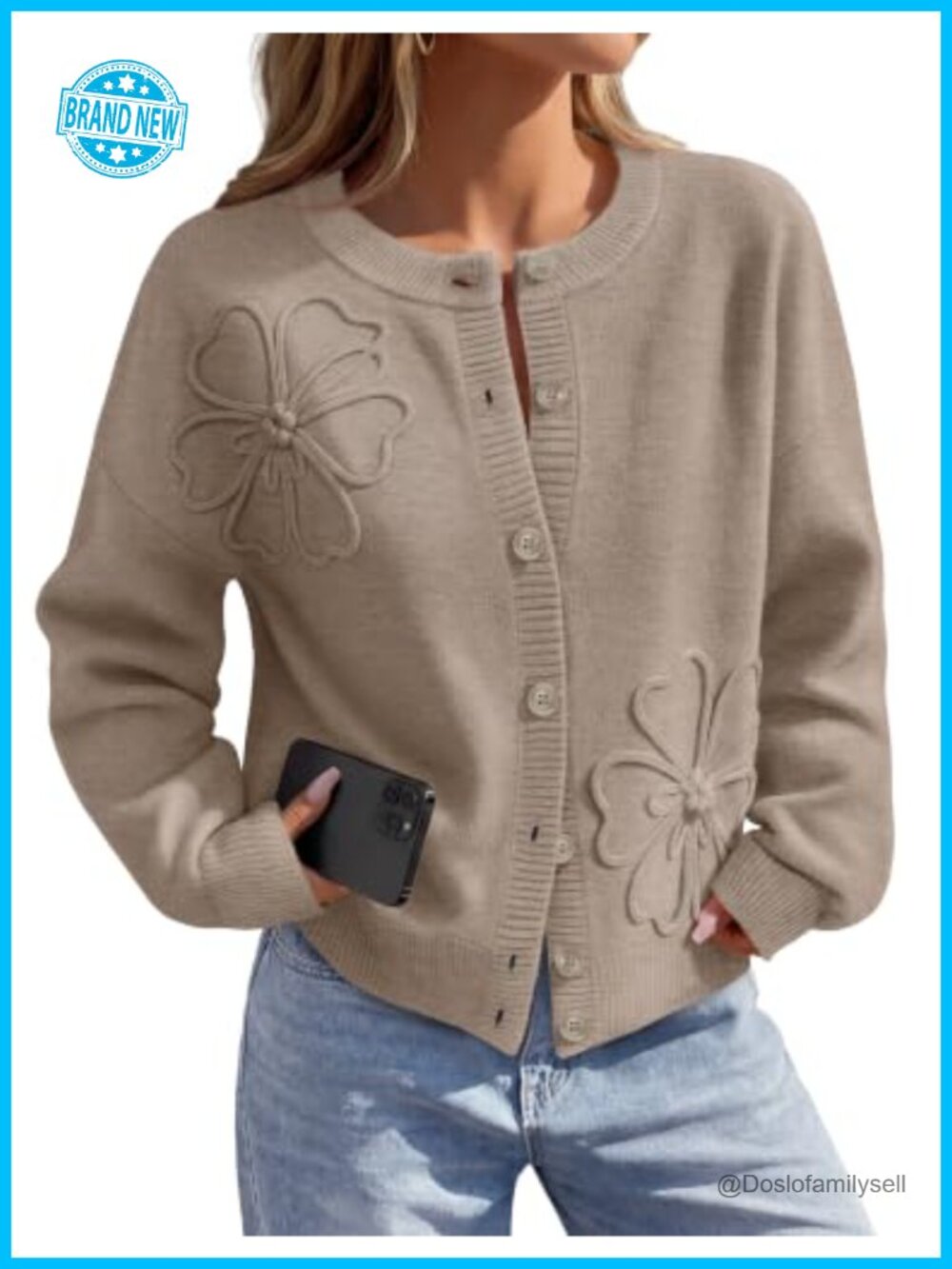 MEROKEETY Lightweight Button Up Floral Cardigan Sweater